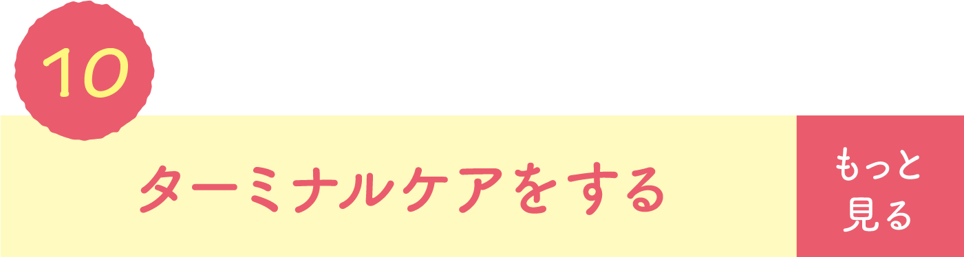 ターミナルケアをする