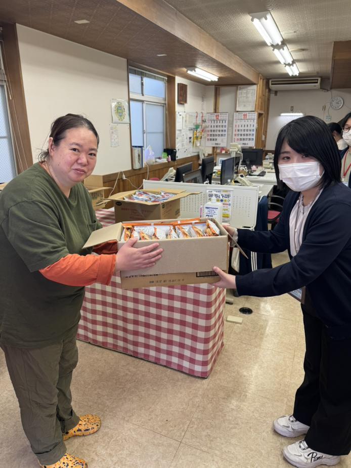 ベルフ西町に寄せられた商品は宮古市社協様へ